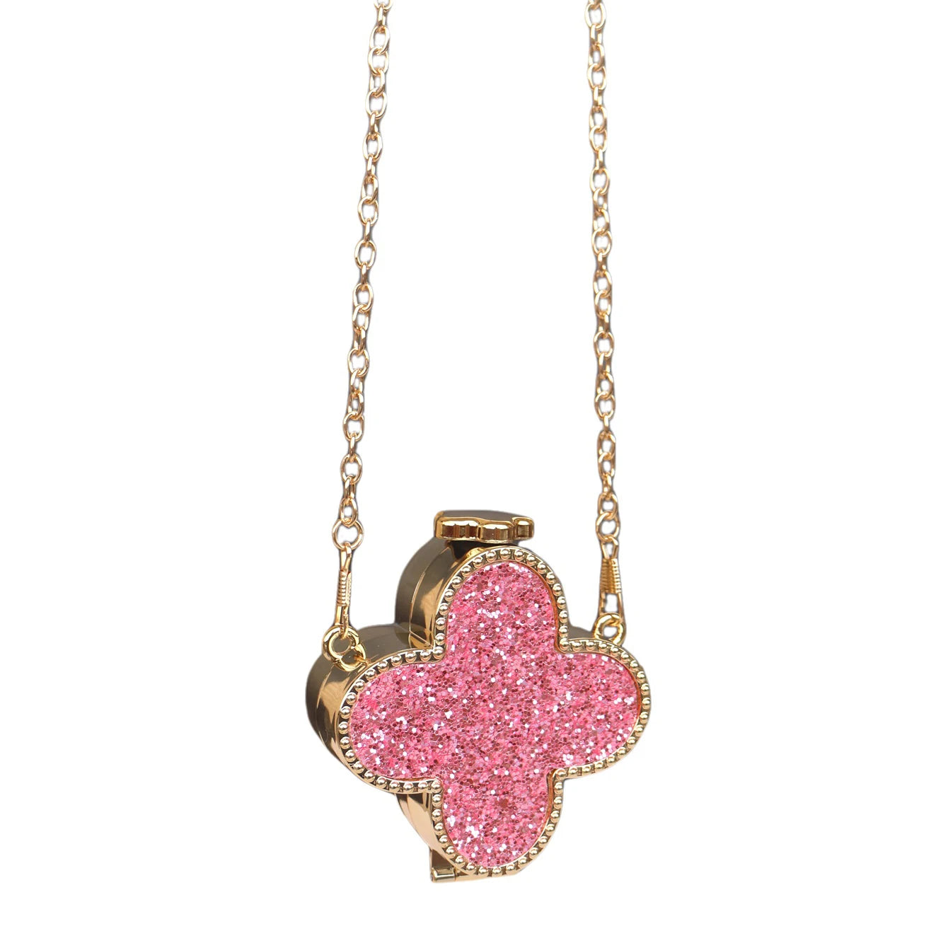 Bolso de mano con diamantes de imitación de trébol