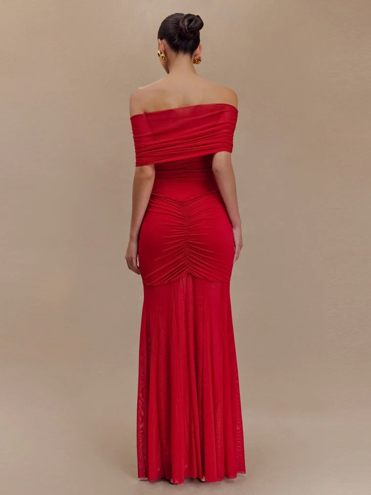 Vestido Laura con hombros descubiertos