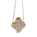 Bolso de mano con diamantes de imitación de trébol