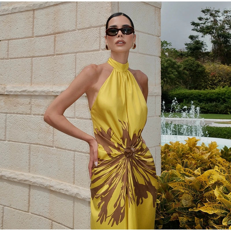 Bianca Pleated Maxi Dress