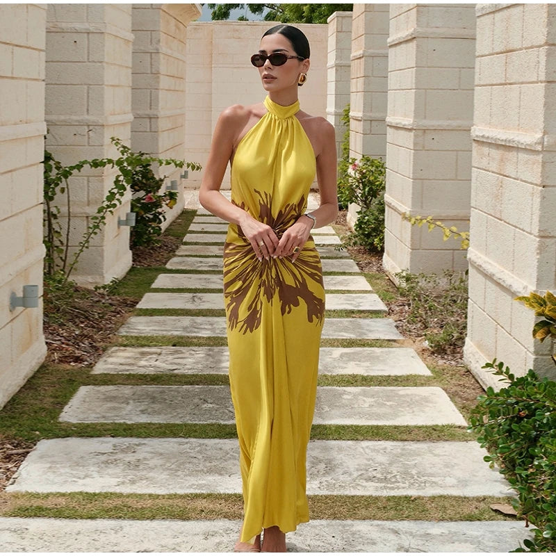 Bianca Pleated Maxi Dress