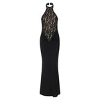 Vestido halter de encaje Cecilia