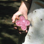 Bolso de mano con diamantes de imitación de trébol