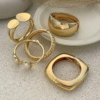 Heavy Metal Chunky Spring Bangles - D