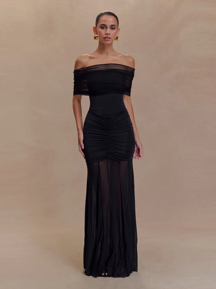 Vestido Laura con hombros descubiertos