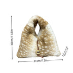 Fluffy Bambi Deer Hobo Bag
