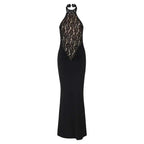 Vestido halter de encaje Cecilia