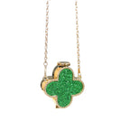 Bolso de mano con diamantes de imitación de trébol