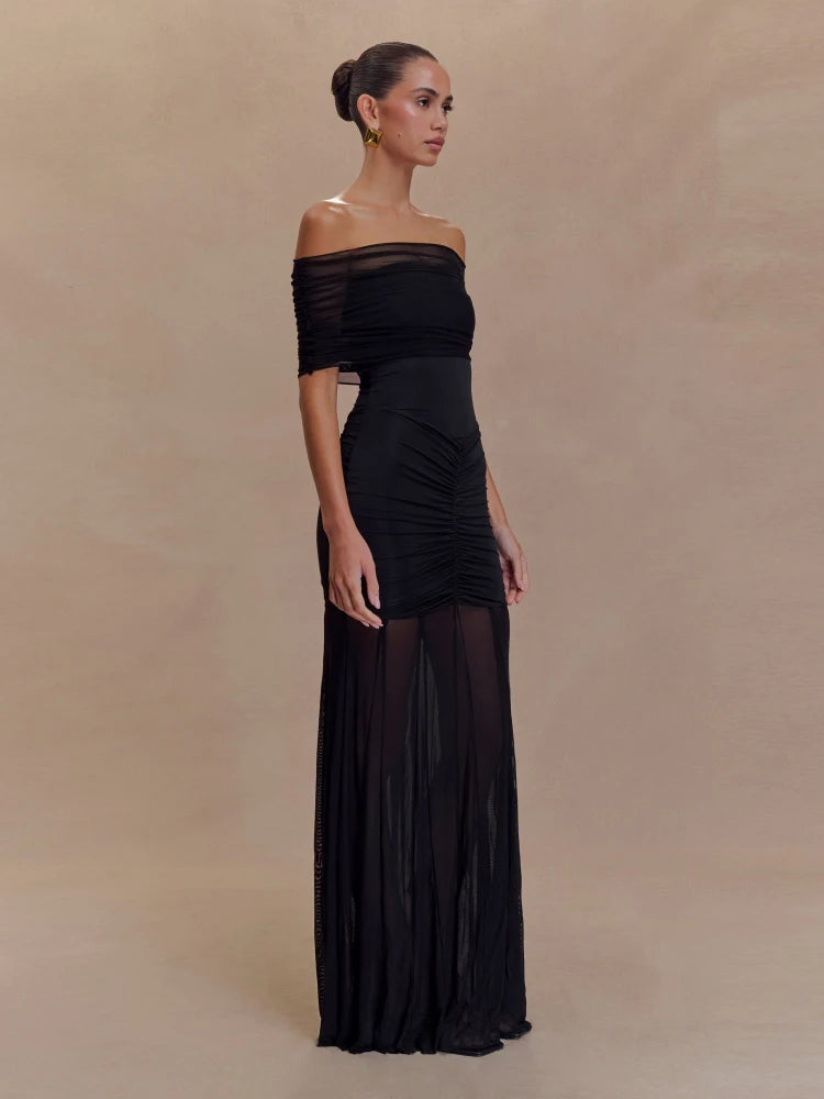 Vestido Laura con hombros descubiertos