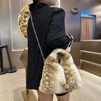 Fluffy Bambi Deer Hobo Bag