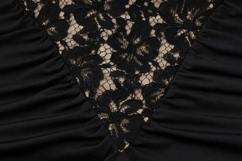 Vestido halter de encaje Cecilia