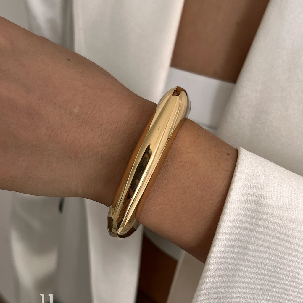 Heavy Metal Chunky Spring Bangles - D