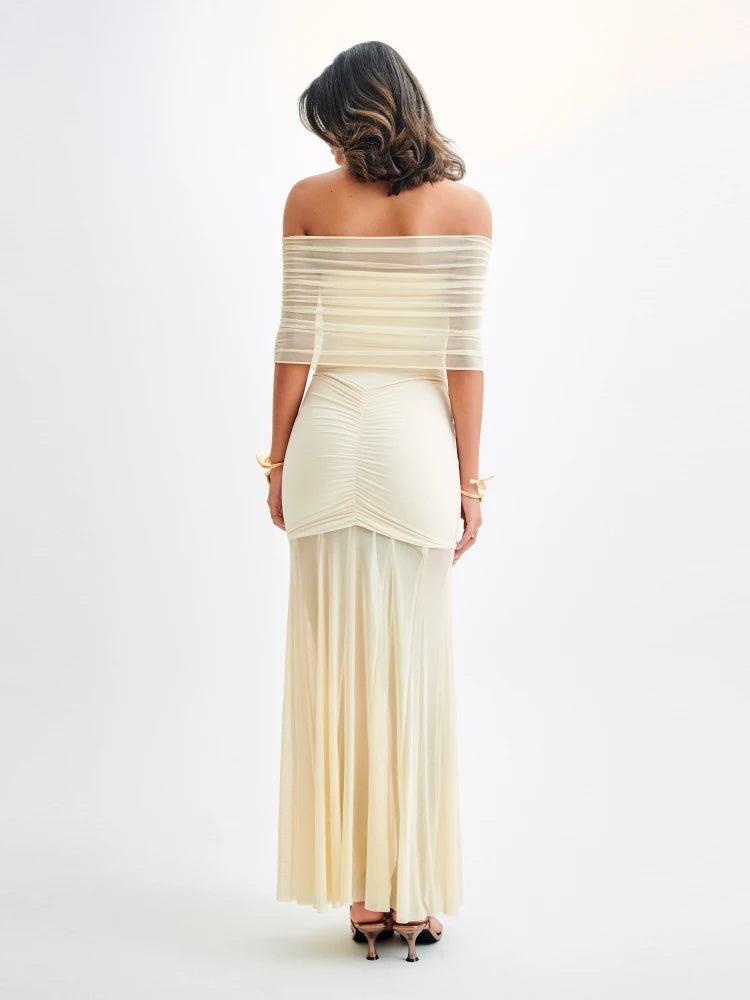 Vestido Laura con hombros descubiertos