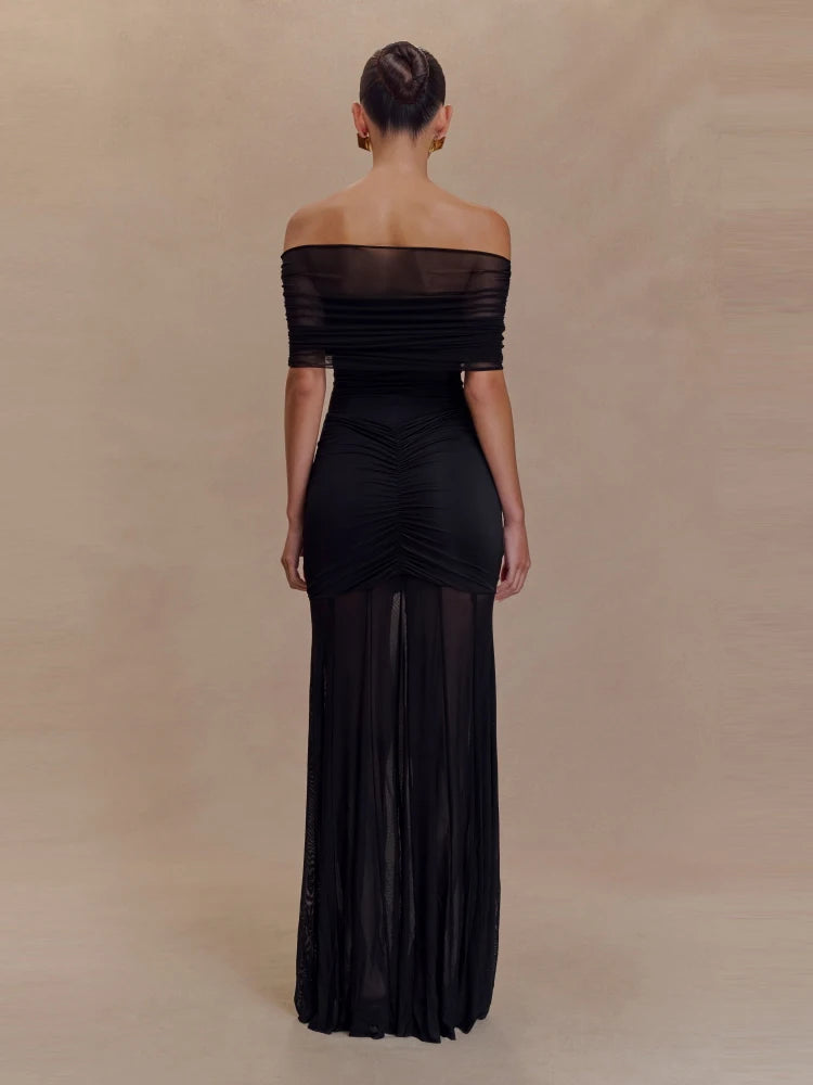 Vestido Laura con hombros descubiertos