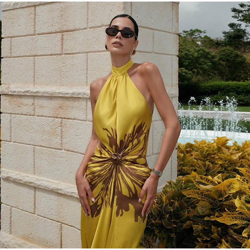 Bianca Pleated Maxi Dress