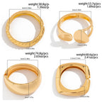 Heavy Metal Chunky Spring Bangles - D