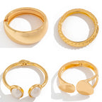 Heavy Metal Chunky Spring Bangles - F