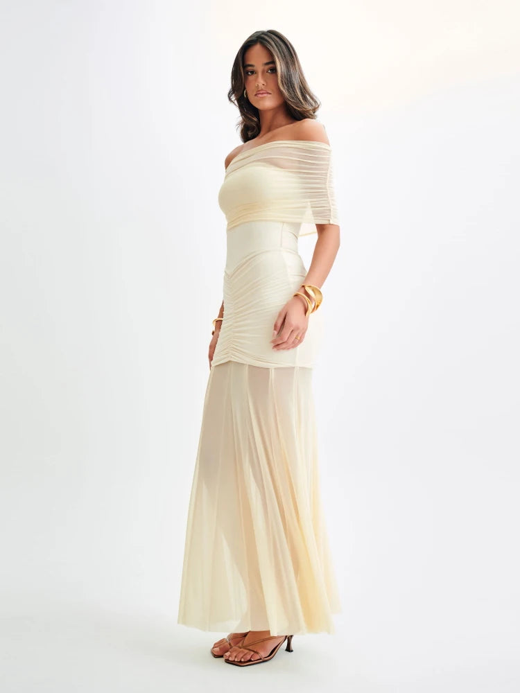Vestido Laura con hombros descubiertos