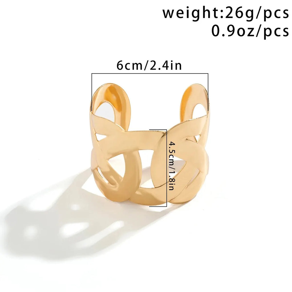 Pulsera cruzada ancha