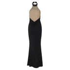 Vestido halter de encaje Cecilia
