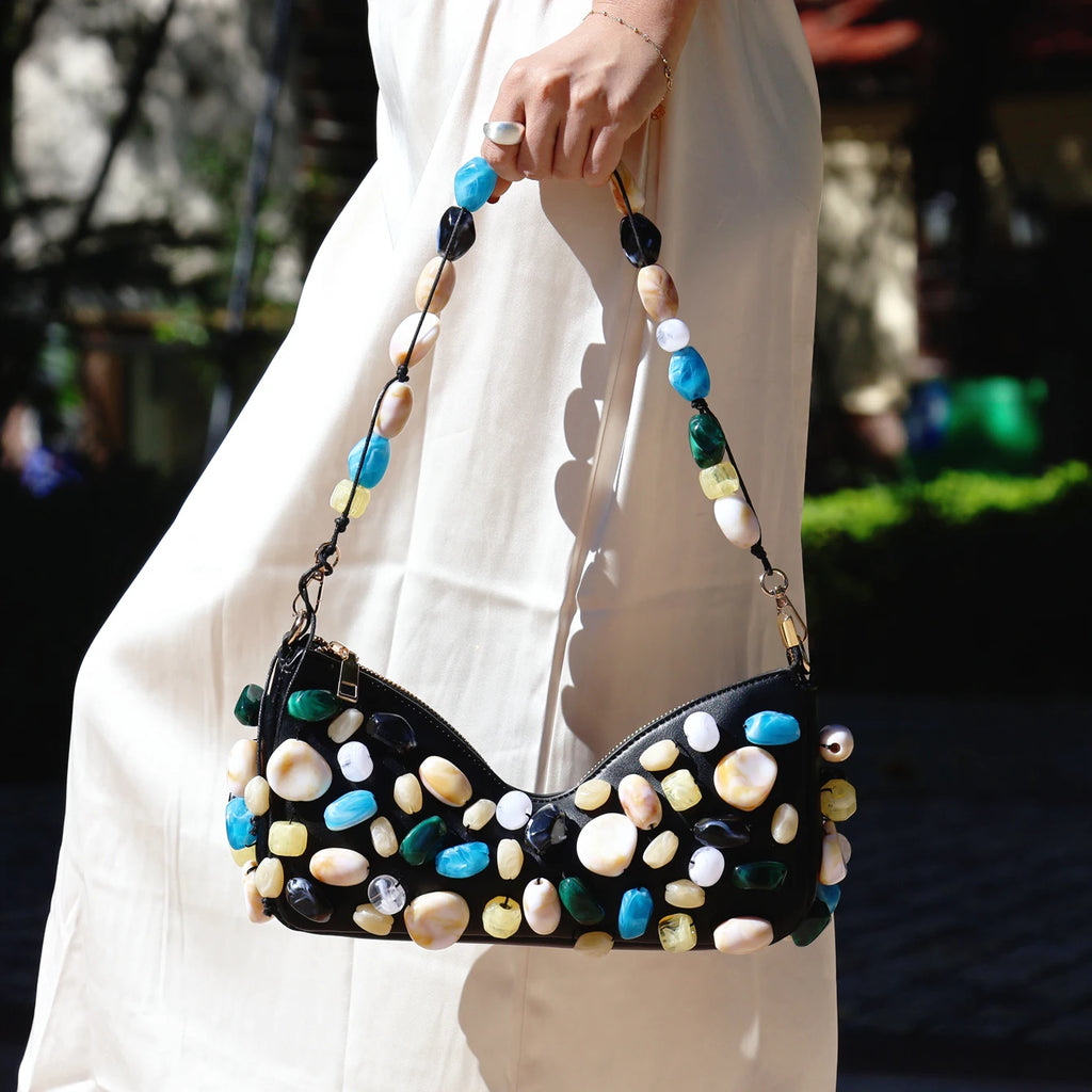 Handmade Stone Shoulder Bag