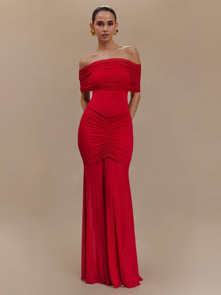 Vestido Laura con hombros descubiertos