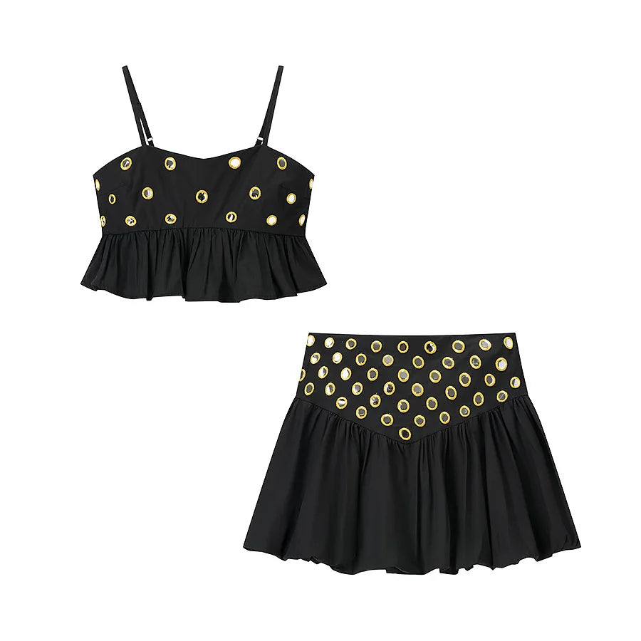 Mirror Camisole and Bubble Skirt Set