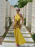 Bianca Pleated Maxi Dress