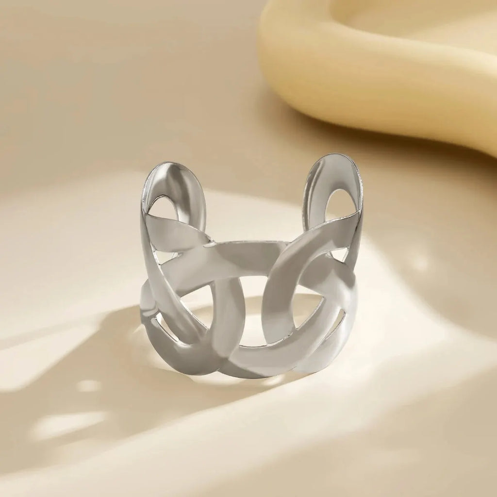 Pulsera cruzada ancha