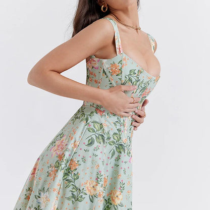 Flavia Floral Print Midi Dress - Virago Wear - Dresses, Midi Dress, New arrivals - Dresses