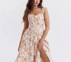 Flavia Floral Print Midi Dress - Virago Wear - Dresses, Midi Dress, New arrivals - Dresses