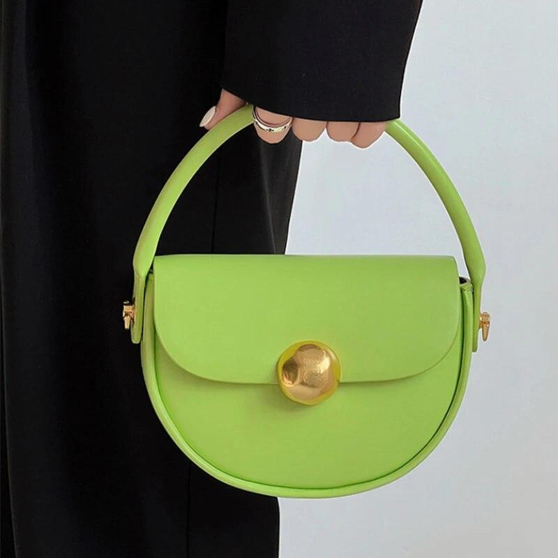 Genoveva Solid Round HandBag - Virago Wear - Handbags, New arrivals - Handbags