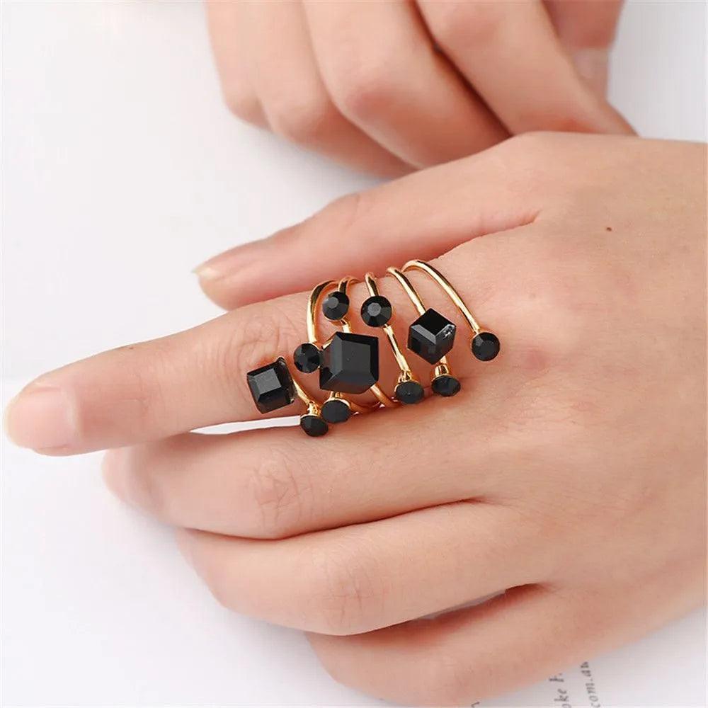 Gilda Oversize Multi Stone Rings - Virago Wear - Accessories, New arrivals, Rings - Rings