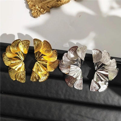 Iana Fan-shaped Leaf Earrings - Virago Wear - Accessories, Earrings, New arrivals - Earrings