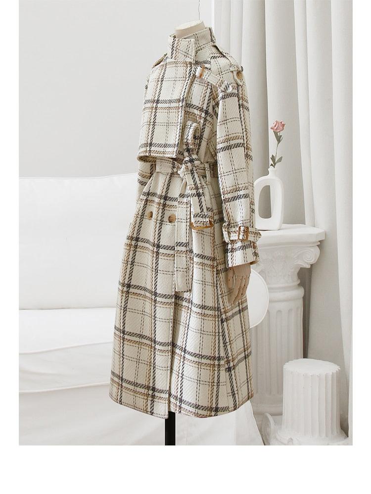 Jackie Plaid Trench Coat - Virago Wear - Coats, New arrivals, Outerwear - Coats