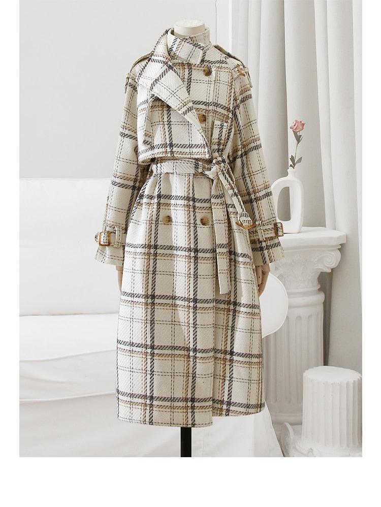 Jackie Plaid Trench Coat - Virago Wear - Coats, New arrivals, Outerwear - Coats