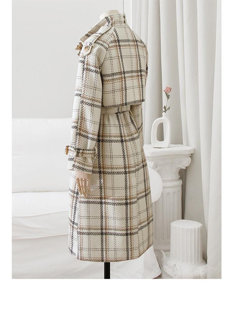 Jackie Plaid Trench Coat - Virago Wear - Coats, New arrivals, Outerwear - Coats