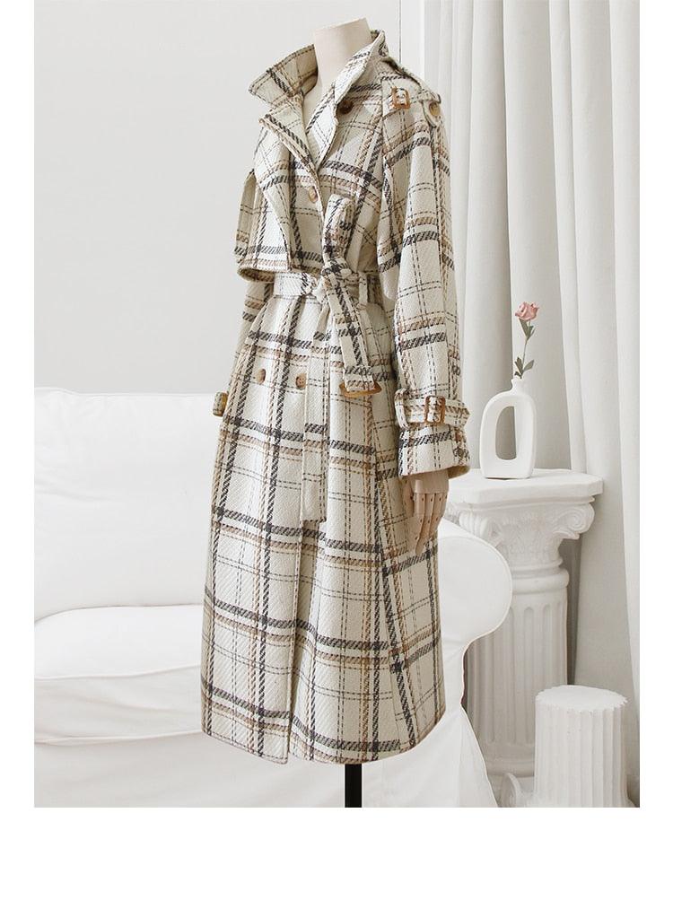 Jackie Plaid Trench Coat - Virago Wear - Coats, New arrivals, Outerwear - Coats