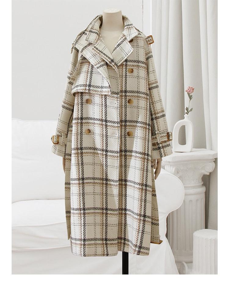 Jackie Plaid Trench Coat - Virago Wear - Coats, New arrivals, Outerwear - Coats