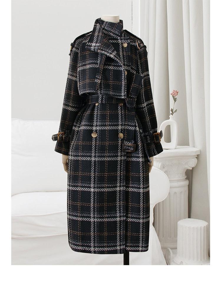 Jackie Plaid Trench Coat - Virago Wear - Coats, New arrivals, Outerwear - Coats