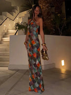 Nalia Scale Print Maxi Dress - Virago Wear - dress, Dresses, Maxi Dress, New arrivals - Dresses