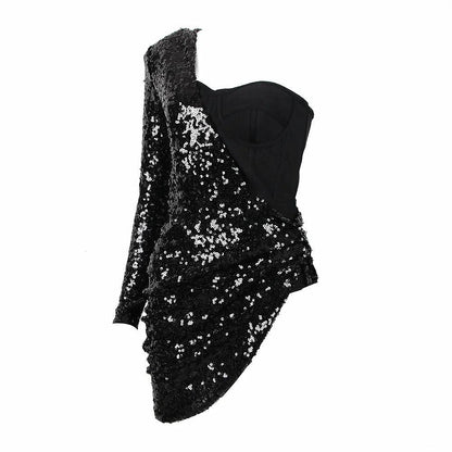 Nayeli Sequins Mini Dress - Virago Wear - Dresses, Mini Dress, New arrivals - Dresses