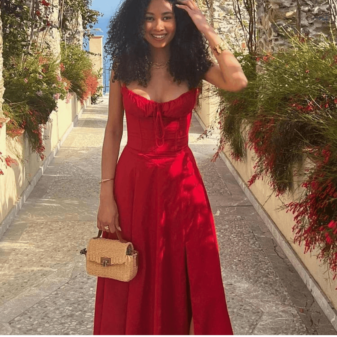 Sophia Lace Up Midi Dress - Virago Wear - Dresses, Midi Dress, New arrivals - Dresses