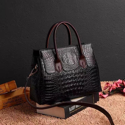 Adila Croc-effect Pu Leather Tote Bag - Virago Wear - Accessories, Handbags - Handbags