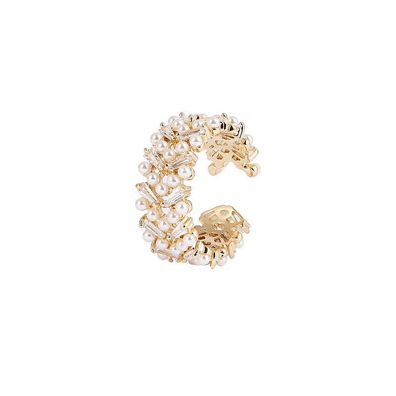 Aitana Pearl & Zircon Ring - Virago Wear - Accessories, Ring - Earrings