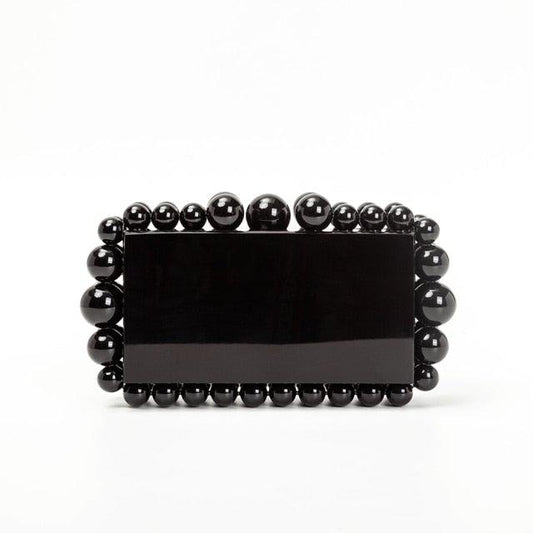 Beads Acrylic Clutch - Black - Virago Wear - Black, Clutch, Handbags - Handbags