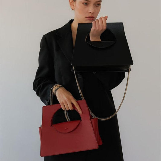 Carmelia Geometric Chain Clutch Bag - Virago Wear - Clutch Bag, Handbags - Handbags