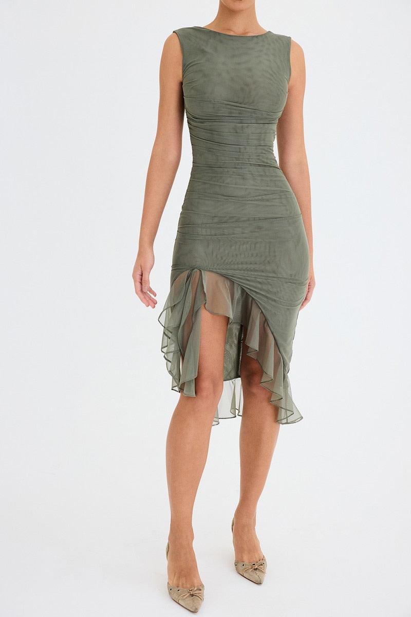 Carmen Ruffle Sleeveless Mini Dress - Virago Wear - Dresses, Mini Dress, New arrivals - Dresses