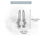 Jasmine Flowers Triple Drop Earrings - Virago Wear - Accessories, Earrings, Sterling Silver - Earrings