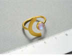 Moonlight Adjustable Ring - Virago Wear - Accessories, Adjustable, Gold, Ring, Rings, Silver, Sterling Silver - Rings